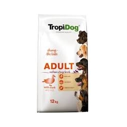 TROPIDOG PREMIUM ADULT MEDIUM & LARGE KACZKA I RYŻ 2X12KG